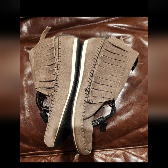 Rag & Bone Madrid Fringe Suede Moccasins Boots 39.5 - Picture 3 of 5